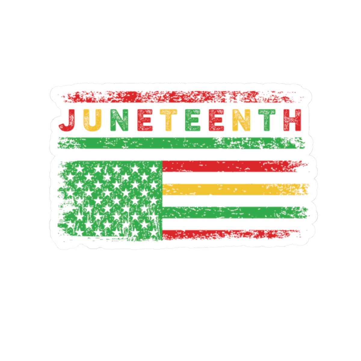 Juneteenth Flag | Kriss-Cut Stickers | Version 2