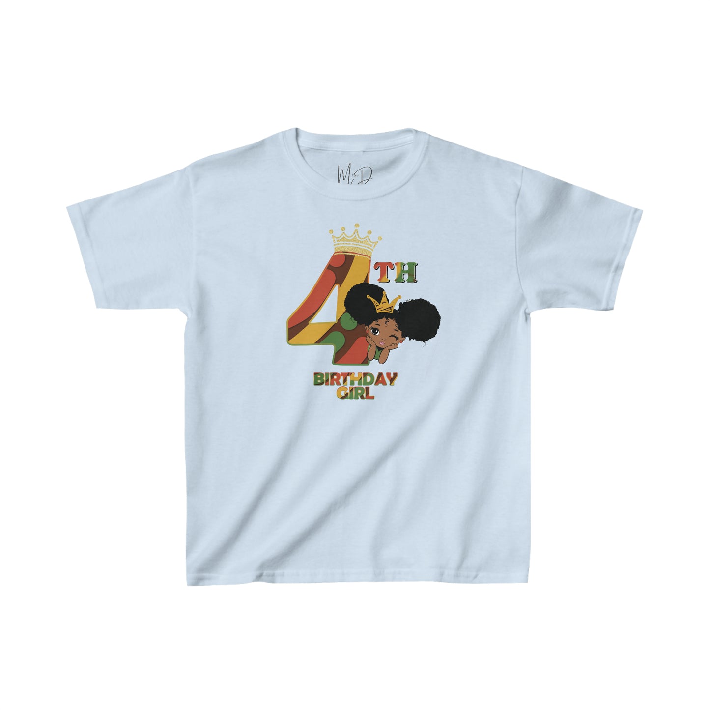 4th Princess Birthday Girl (Solid) Juneteenth T-Shirt