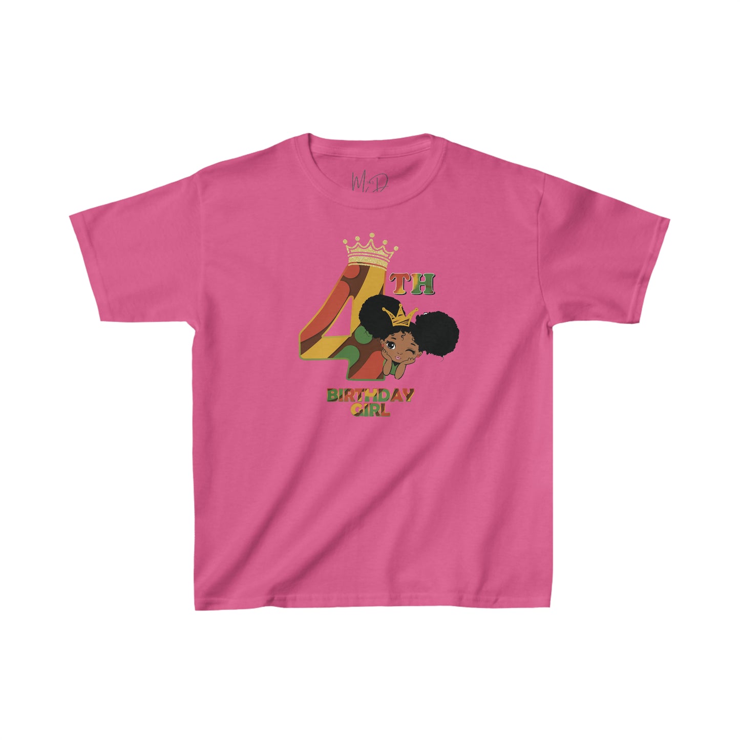 4th Princess Birthday Girl (Solid) Juneteenth T-Shirt