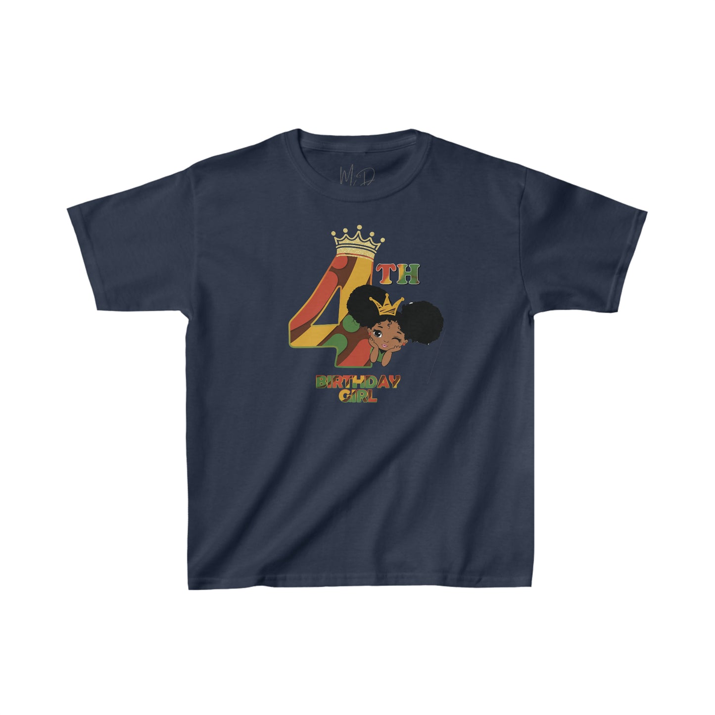 4th Princess Birthday Girl (Solid) Juneteenth T-Shirt