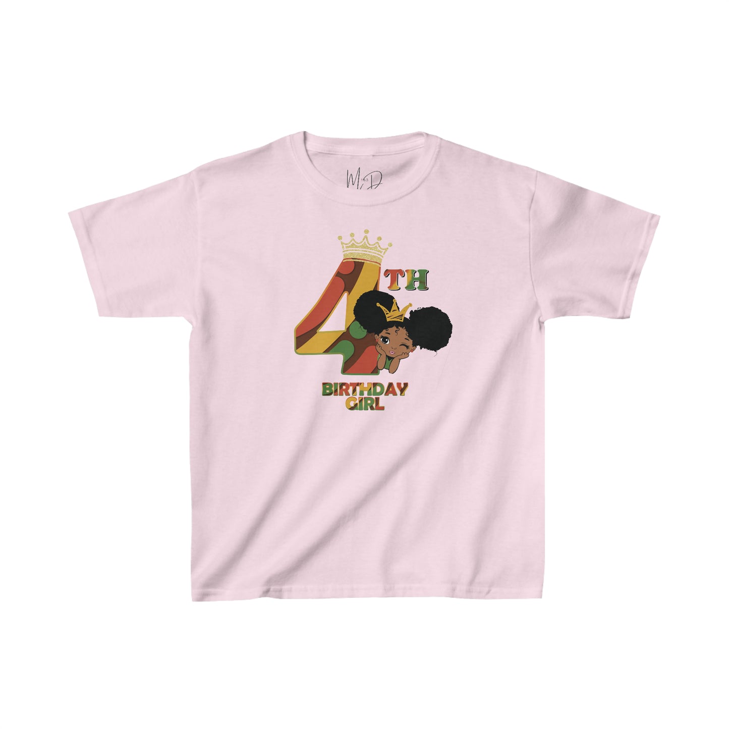 4th Princess Birthday Girl (Solid) Juneteenth T-Shirt