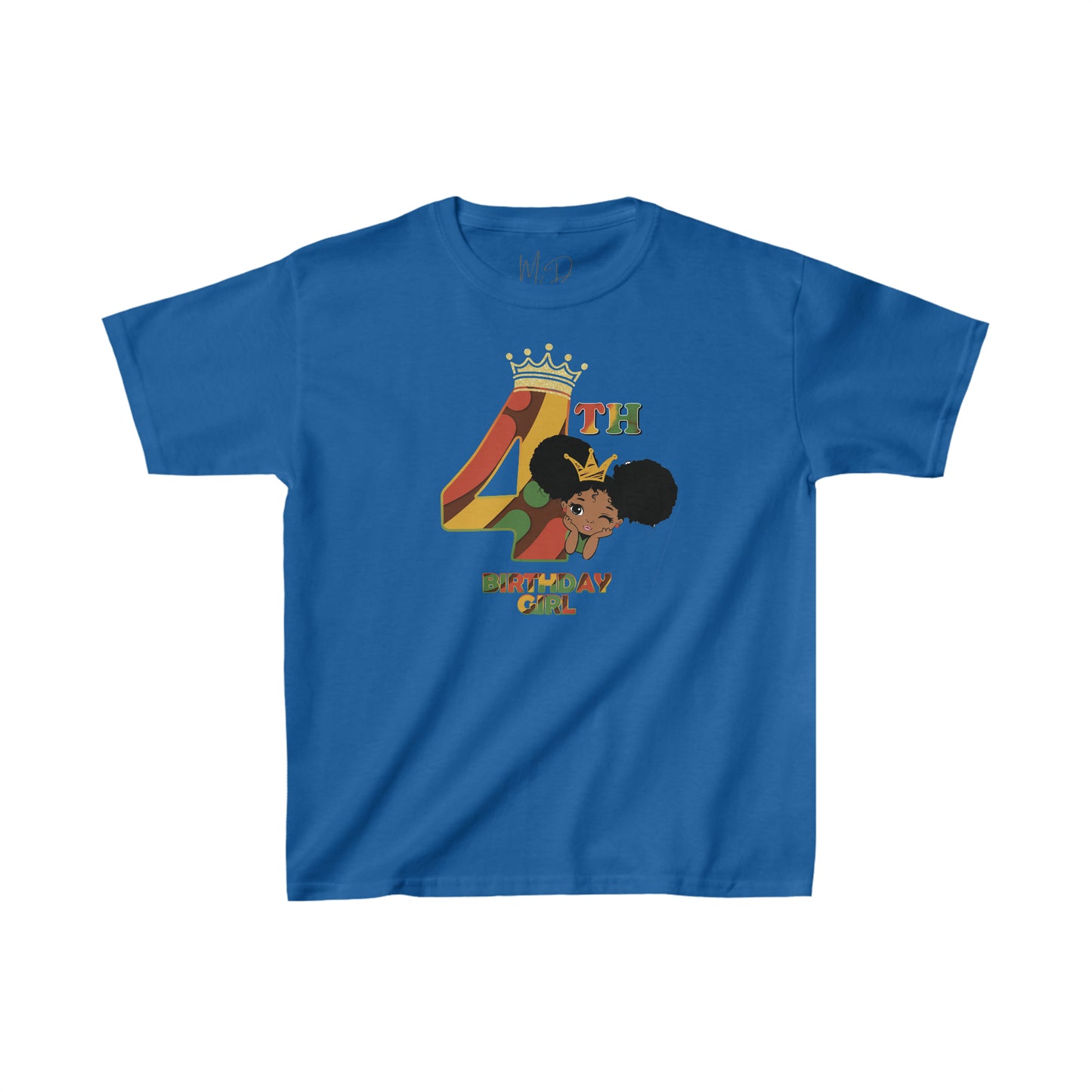 4th Princess Birthday Girl (Solid) Juneteenth T-Shirt