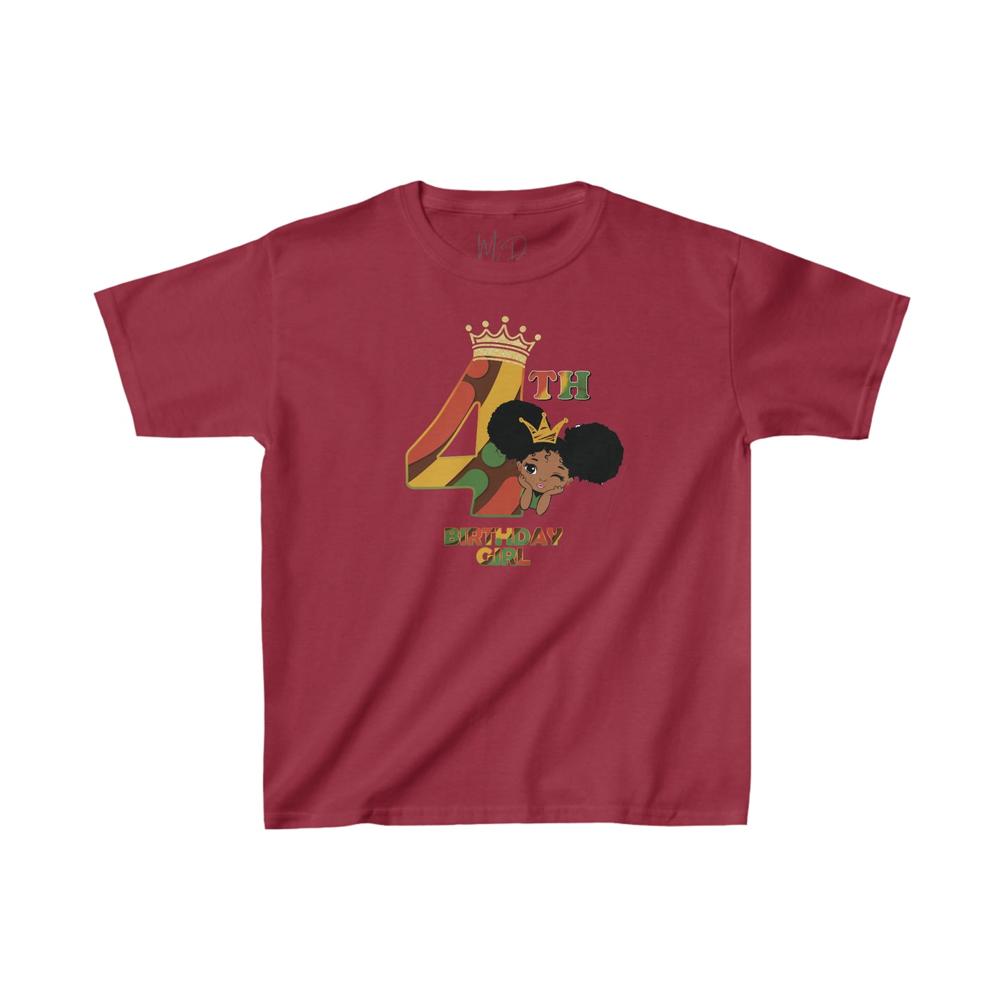 4th Princess Birthday Girl (Solid) Juneteenth T-Shirt