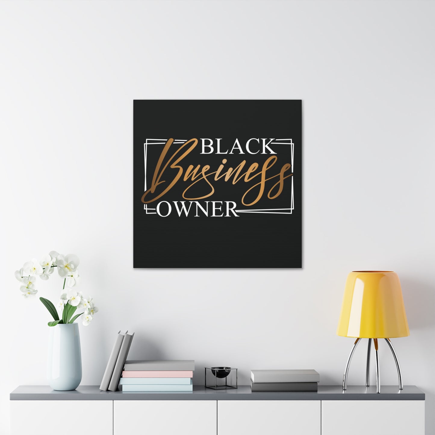 Black Business Owner | Canvas Gallery Wrap | Black Background