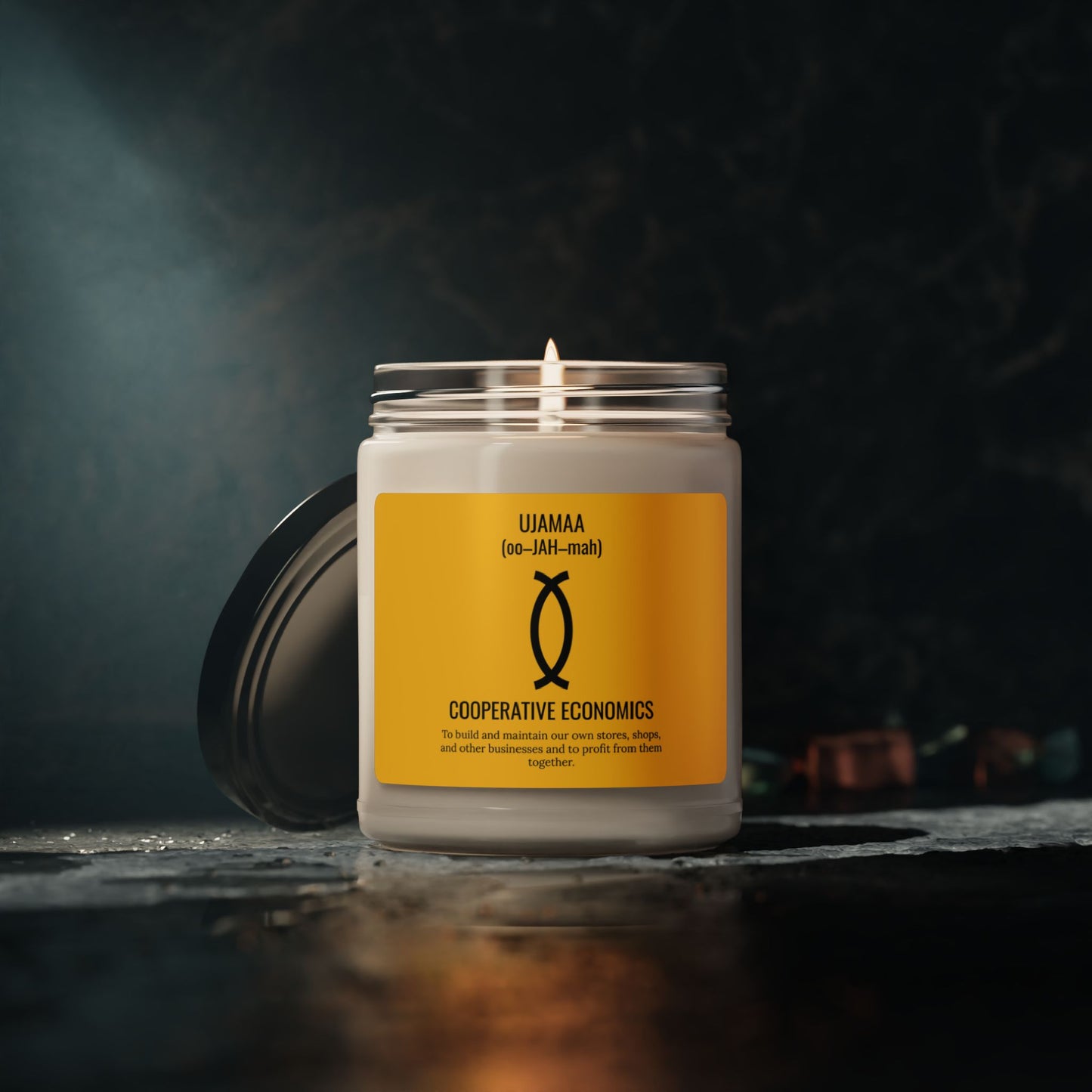 Ujamaa (Day 4) |Cooperative Economics | Candle |(Yellow Label)| 9 Oz