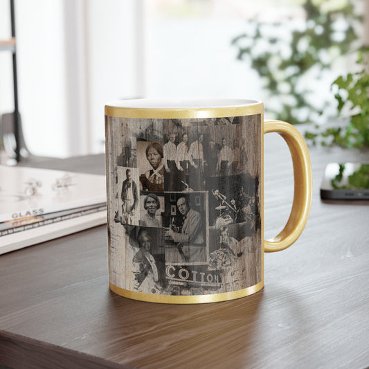 Black History Vintage Greatness (Brown) (Gold Metallic Version) |Coffee & Tea Mug | Full Print| 11 Oz
