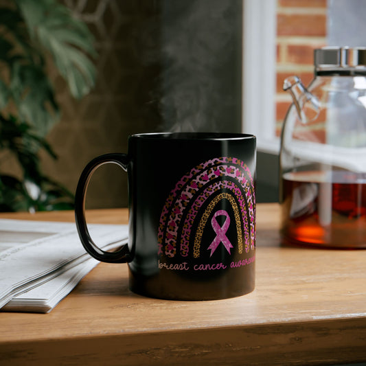 Breast Cancer Awareness (Black Version) | Coffee & Tea Mug | 2-Sided Print| 11 Oz