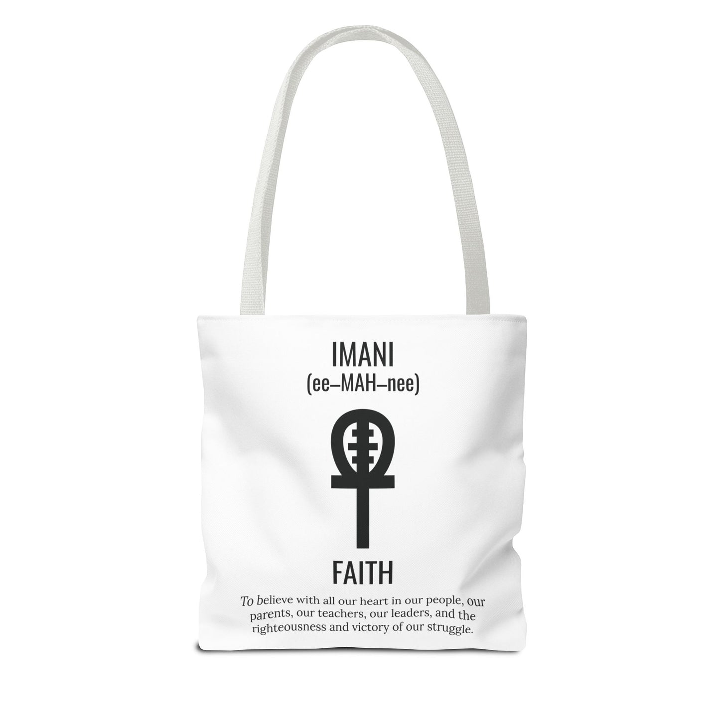 Imani (Day 7) Faith | Tote Bag | White