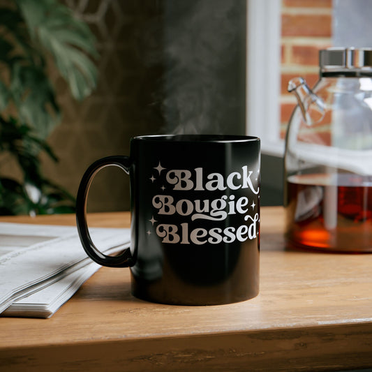Black Bougie Blessed| 11oz or 15 oz Mug| Black