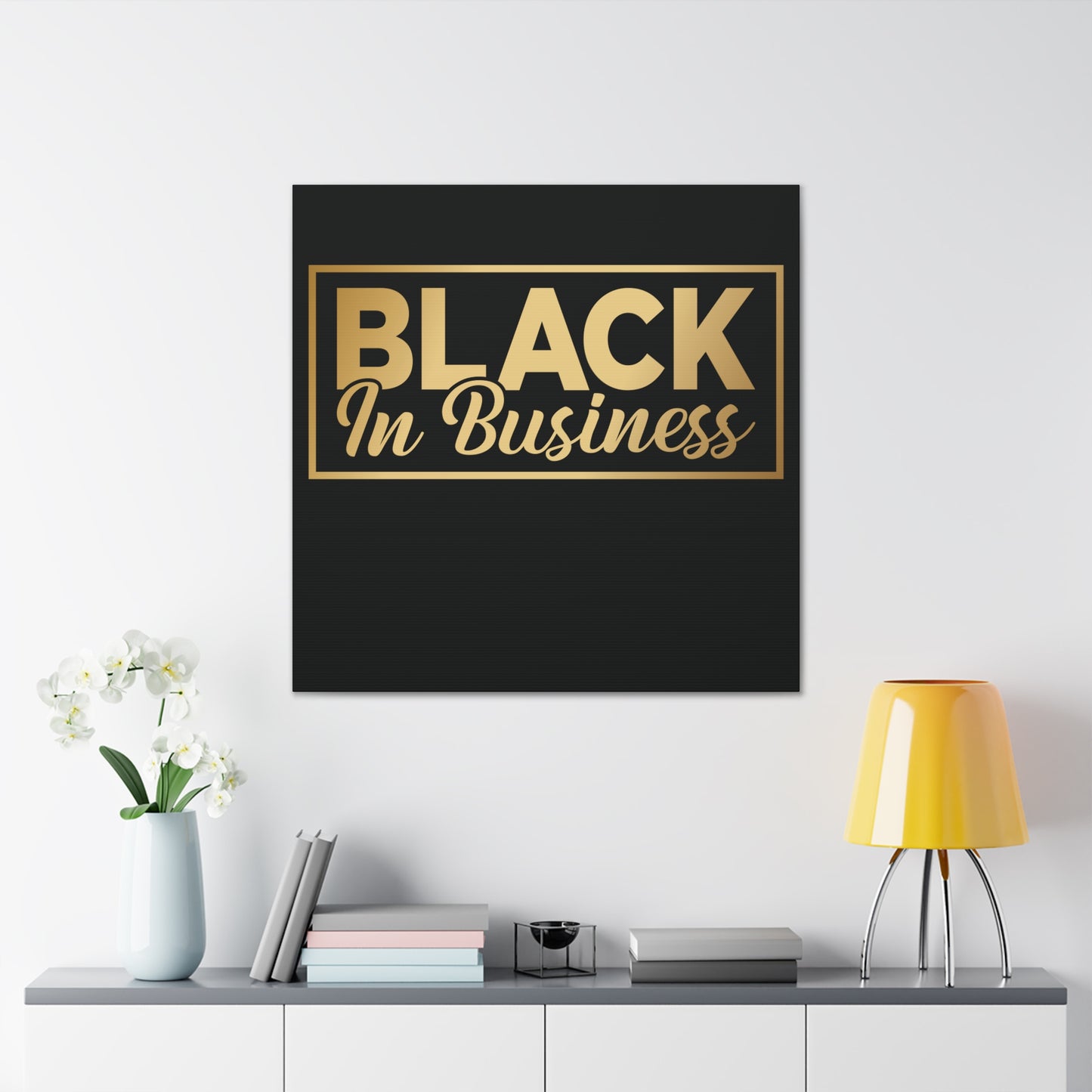 Black In Business | Canvas Gallery Wrap | Black Background