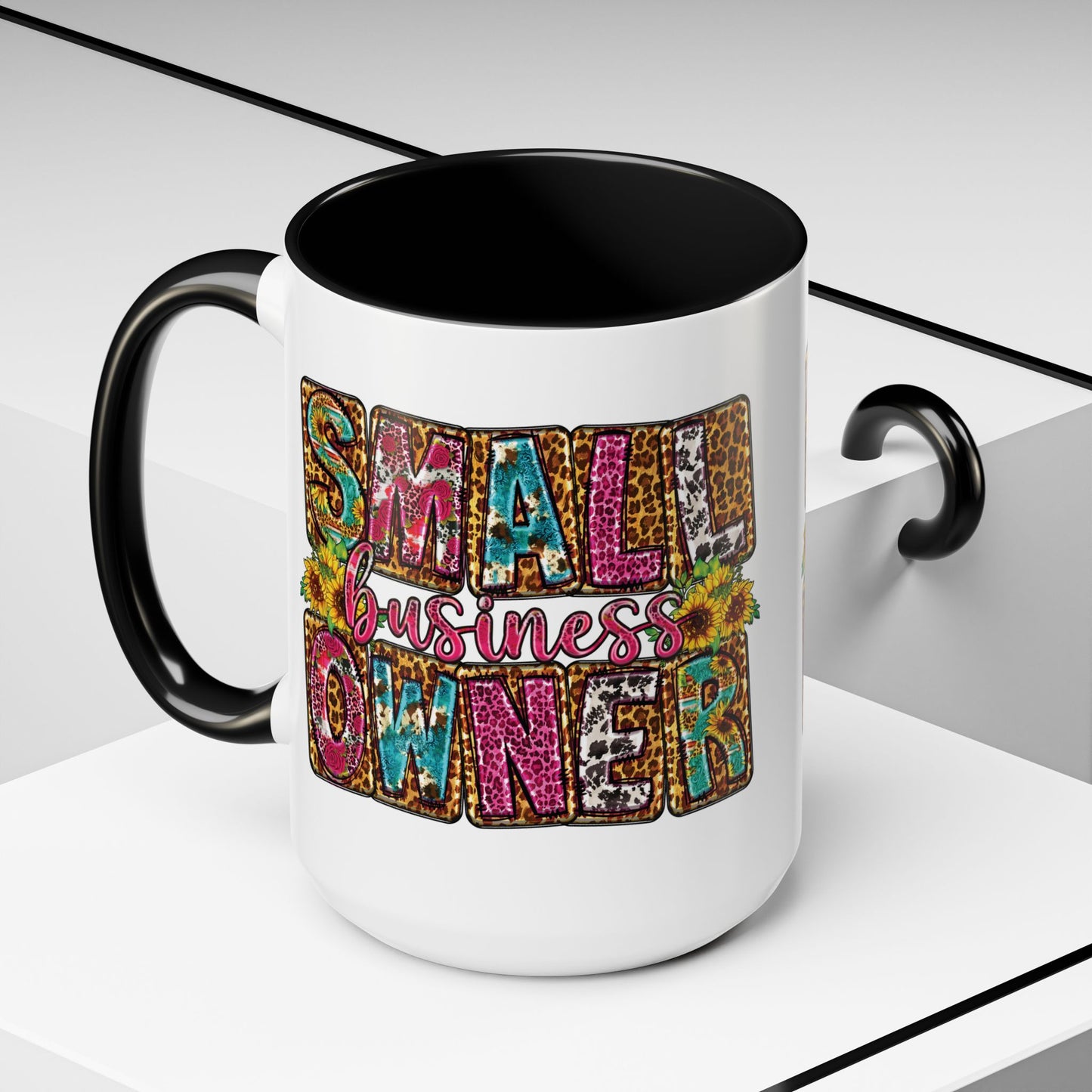 Small Business Owner | 11oz or 15 oz Mug| Version 2| White Accent (Various Colors)