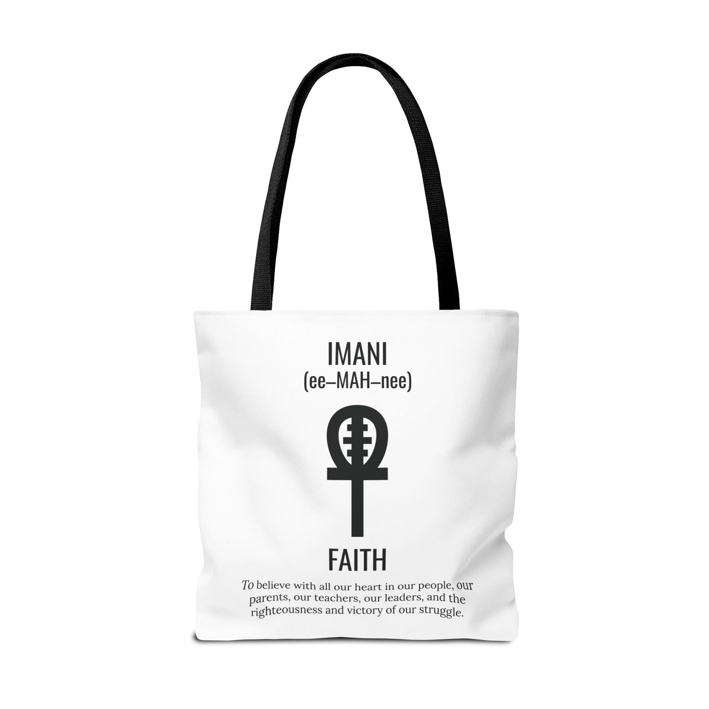 Imani (Day 7) Faith | Tote Bag | White