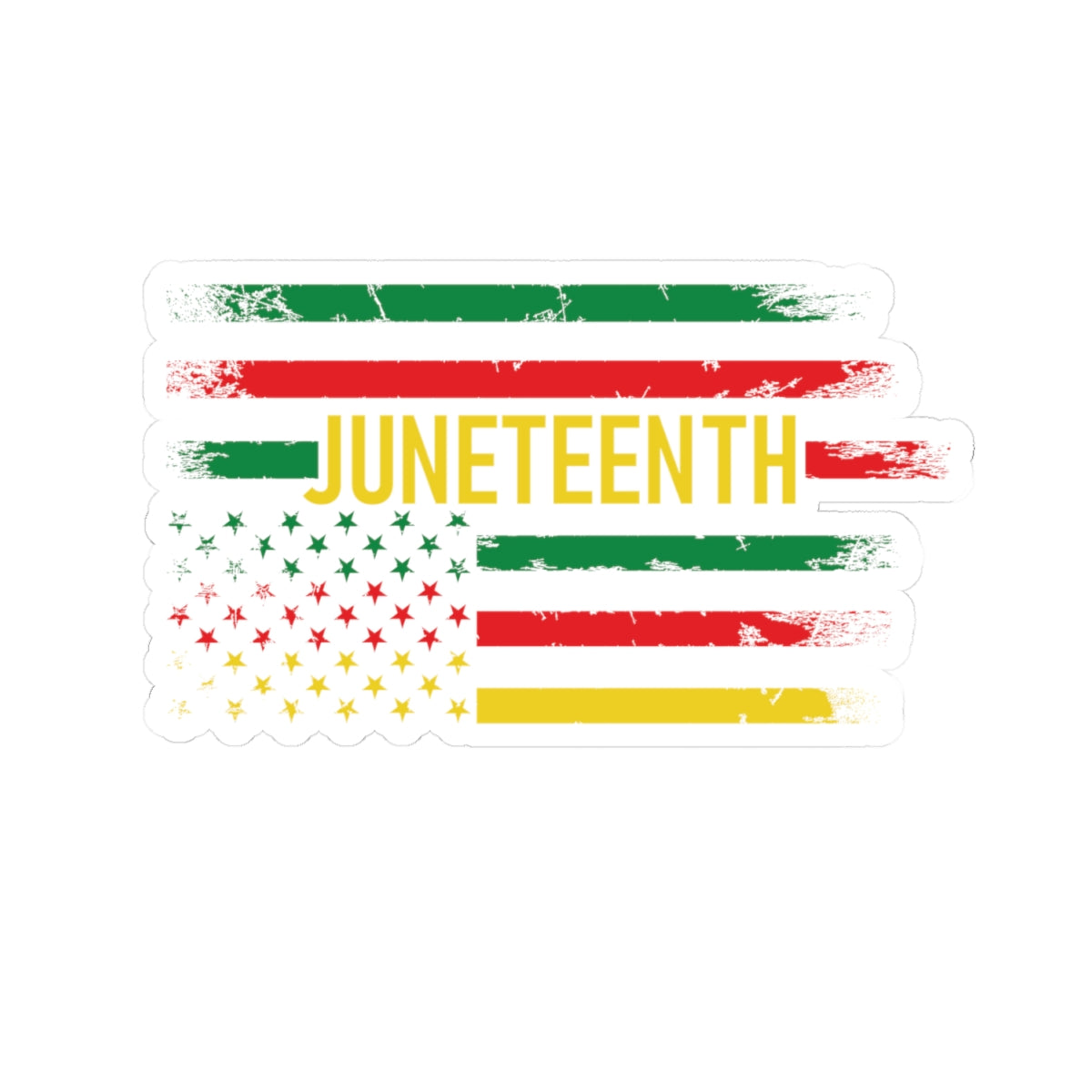 Juneteenth Flag | Kriss-Cut Stickers | Version 1