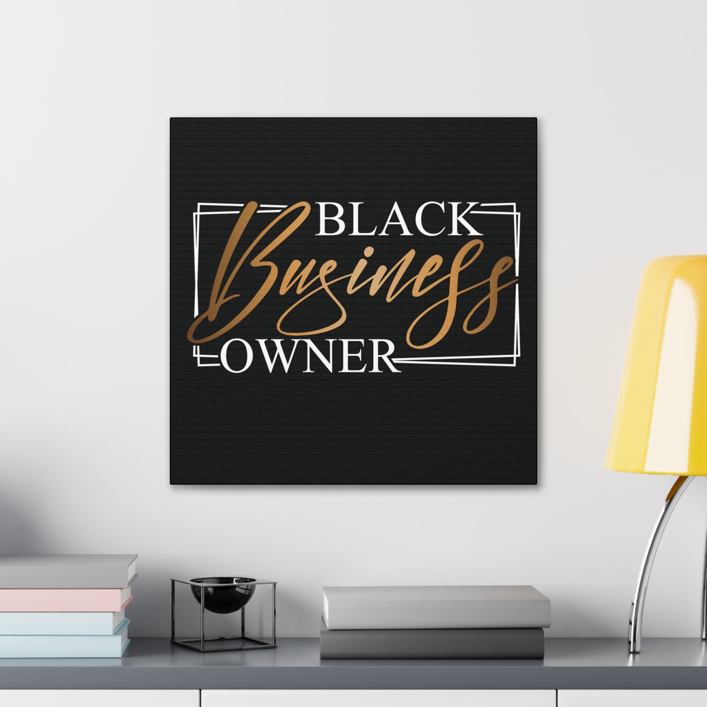 Black Business Owner | Canvas Gallery Wrap | Black Background