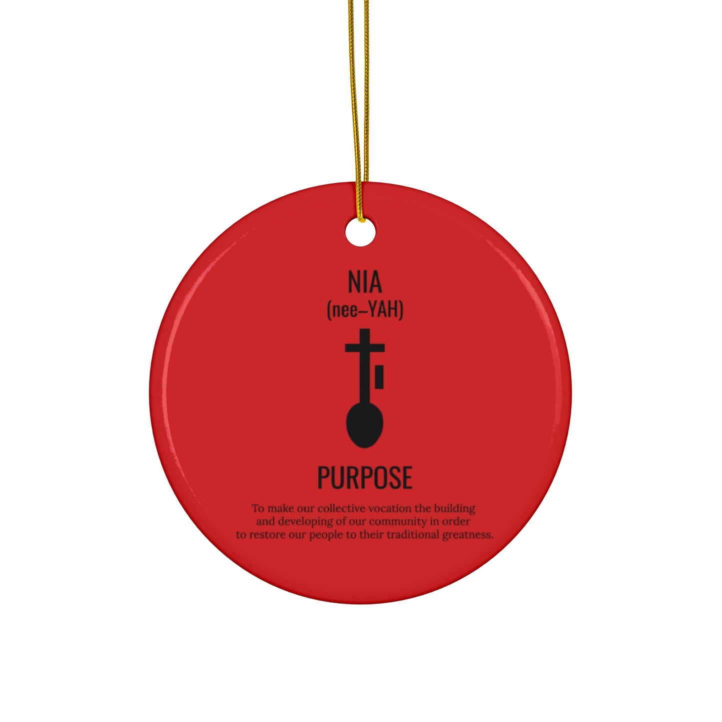 Nia (Day 5) | Purpose | Circle or Star Ornament | (Red) |