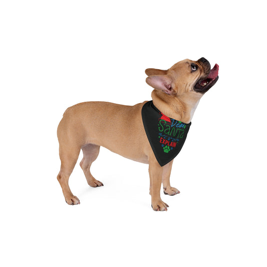 Dear Santa….Explain |Pet Bandana | Black