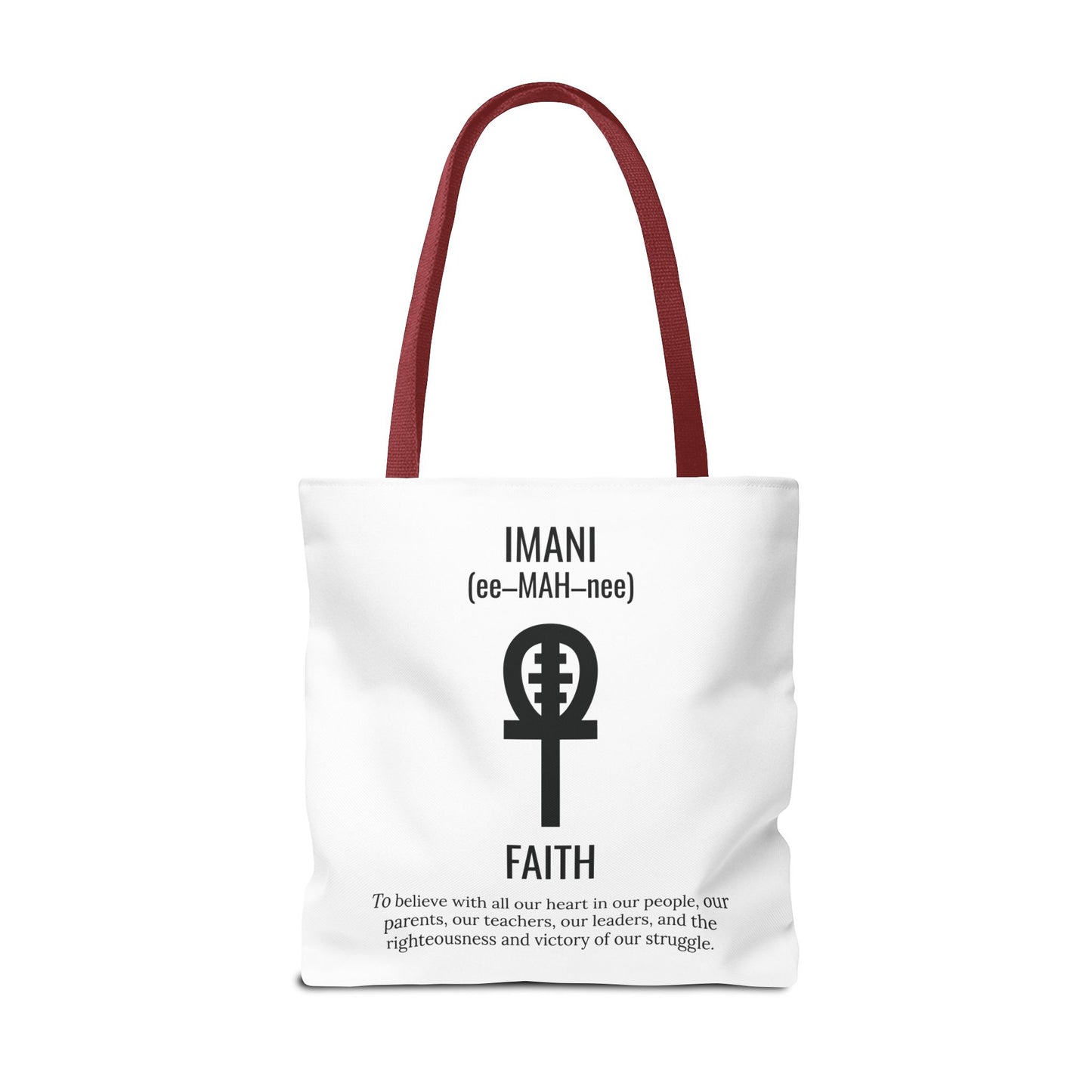 Imani (Day 7) Faith | Tote Bag | White