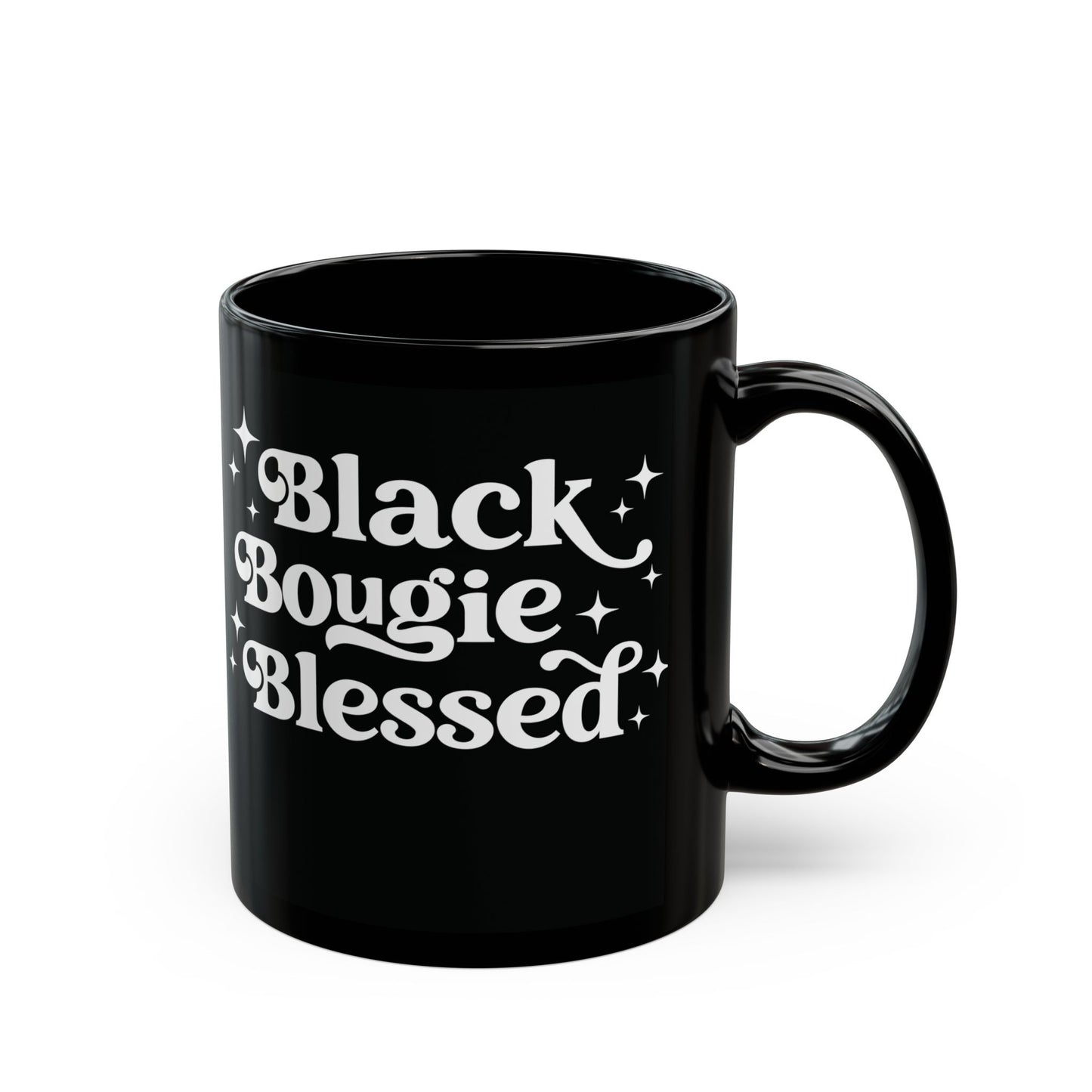 Black Bougie Blessed| 11oz or 15 oz Mug| Black
