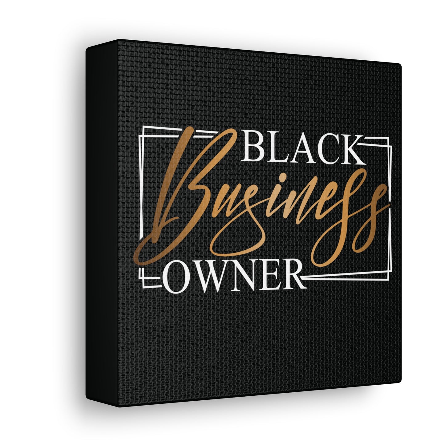 Black Business Owner | Canvas Gallery Wrap | Black Background