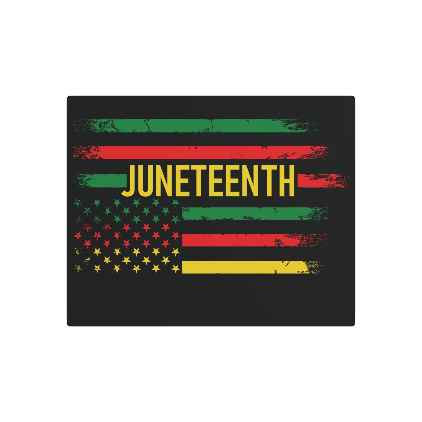 Juneteenth Flag | Version 1| Metal Art Sign |Version 1| Black Background