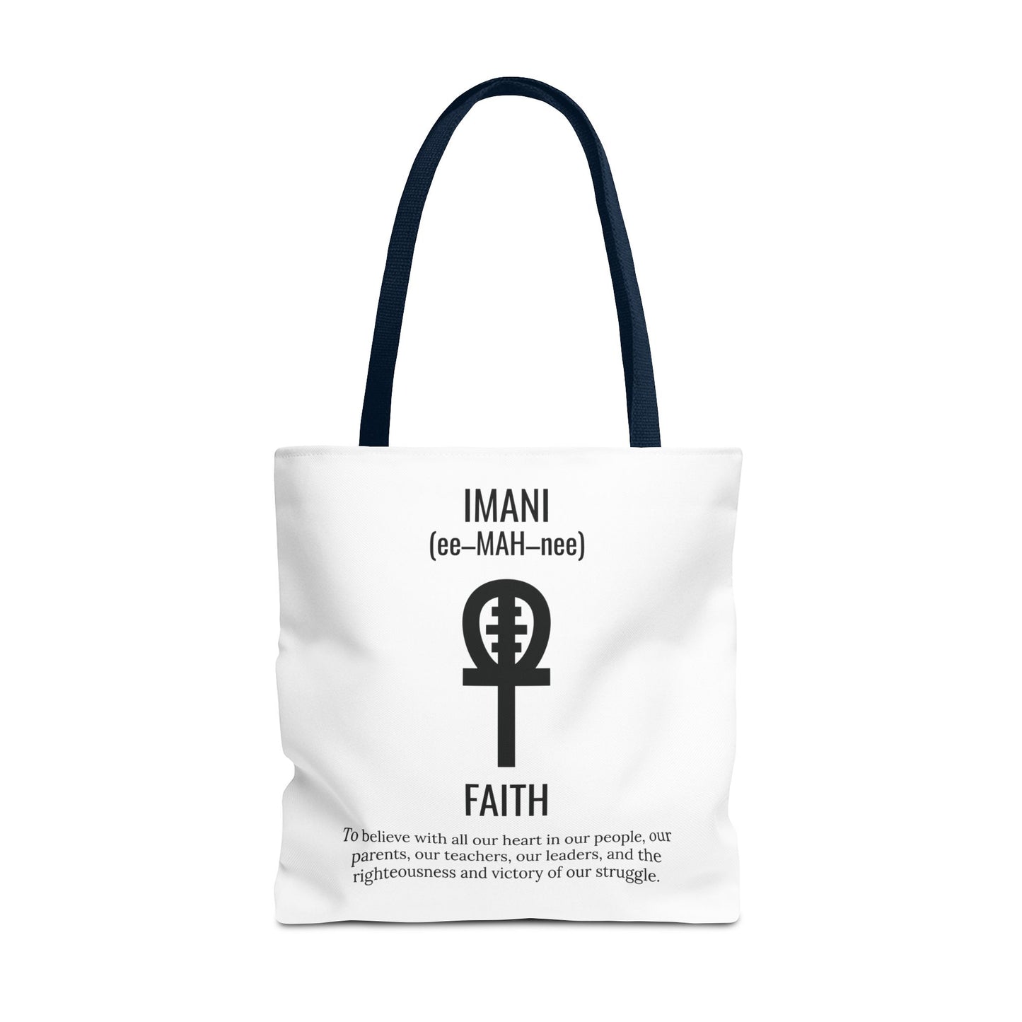 Imani (Day 7) Faith | Tote Bag | White