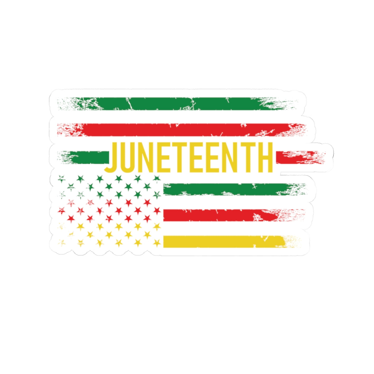 Juneteenth Flag | Kriss-Cut Stickers | Version 1