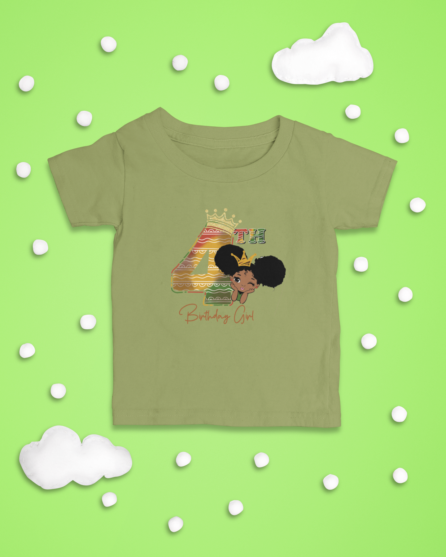 4th Princess Birthday Girl Juneteenth T-Shirt