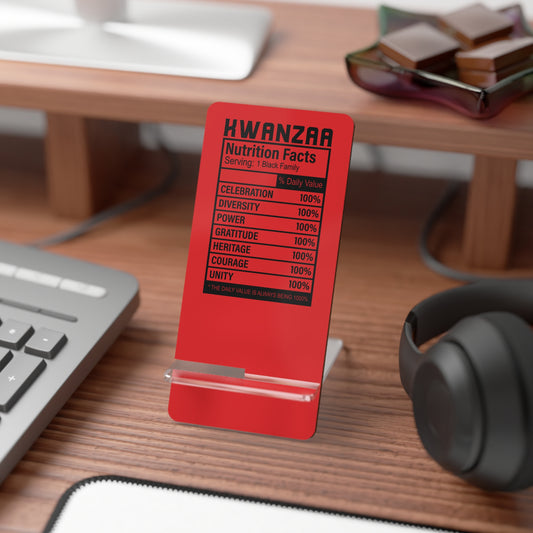 Kwanza Nutritional Facts | Mobile Display Stand | Red