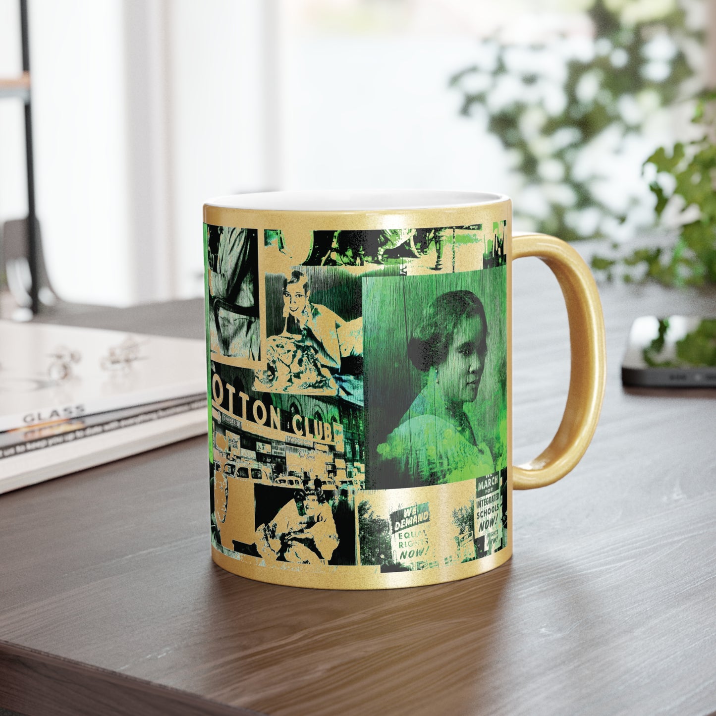 Black History 1920's Greatness (Green) (Gold Metallic Version) |Coffee & Tea Mug | Full Print| 11 Oz.