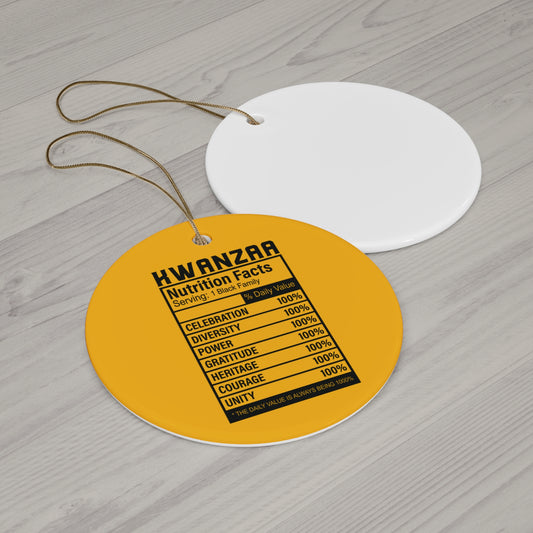 Kwanza Principles | Circle Ornament | Yellow