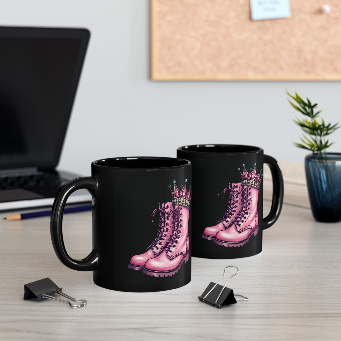 Boots: Kick Cancer (Black Version)|Coffee & Tea Mug | 2-Sided Print| 11 Oz