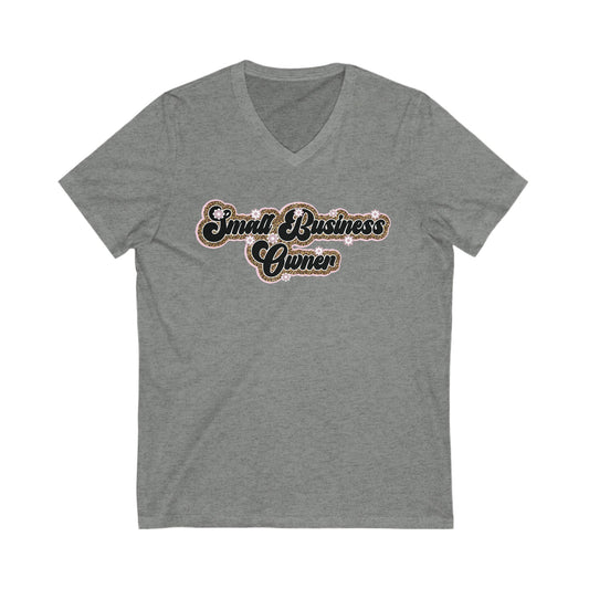 Small Business Owner | Version 3| Short Sleeve V-Neck Tee (Unisex)