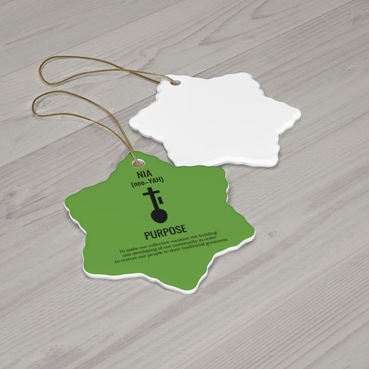 Nia (Day 5) | Purpose | Snowflake Ornament | Green