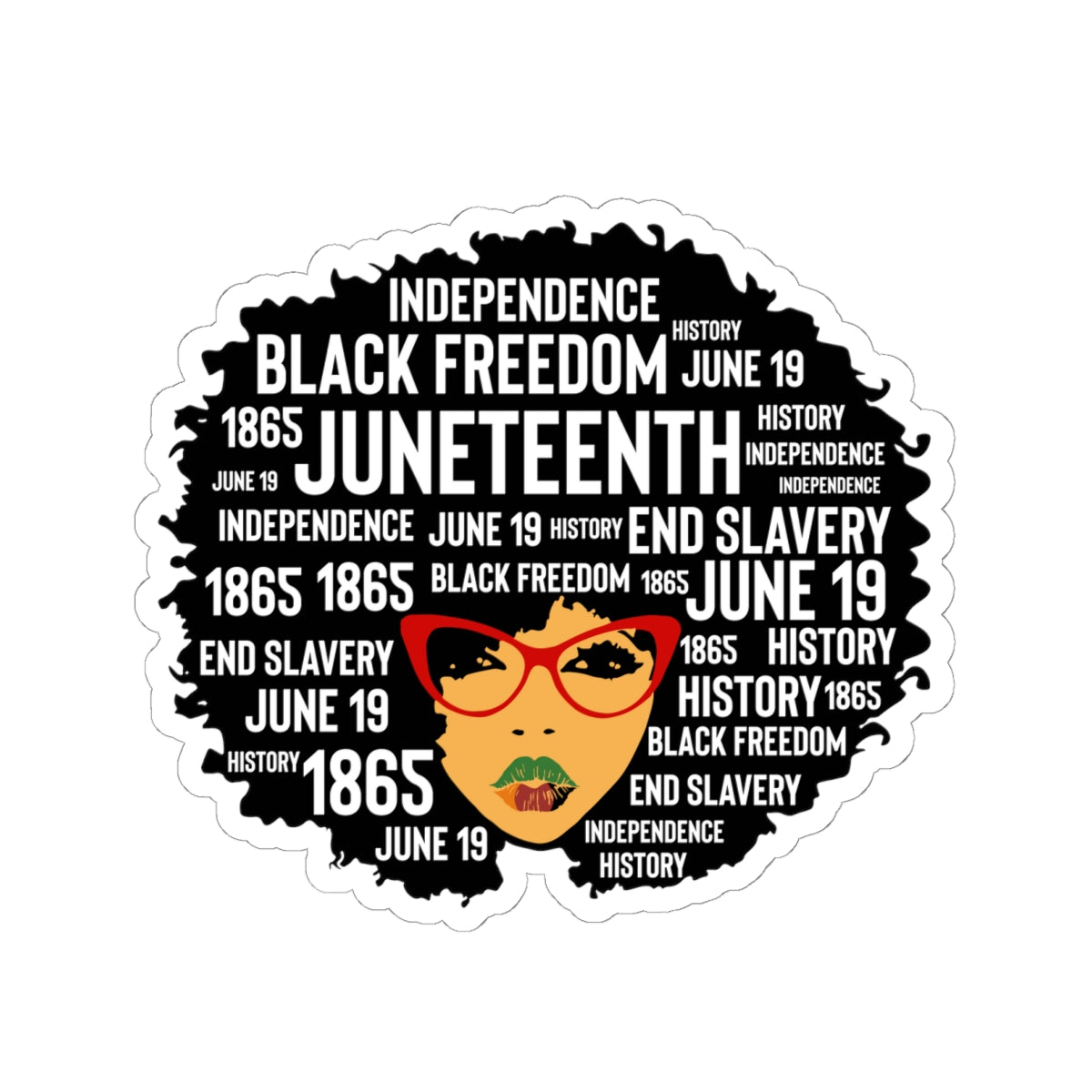 Juneteenth Classy Women's (Version 1)| Kriss-Cut Stickers