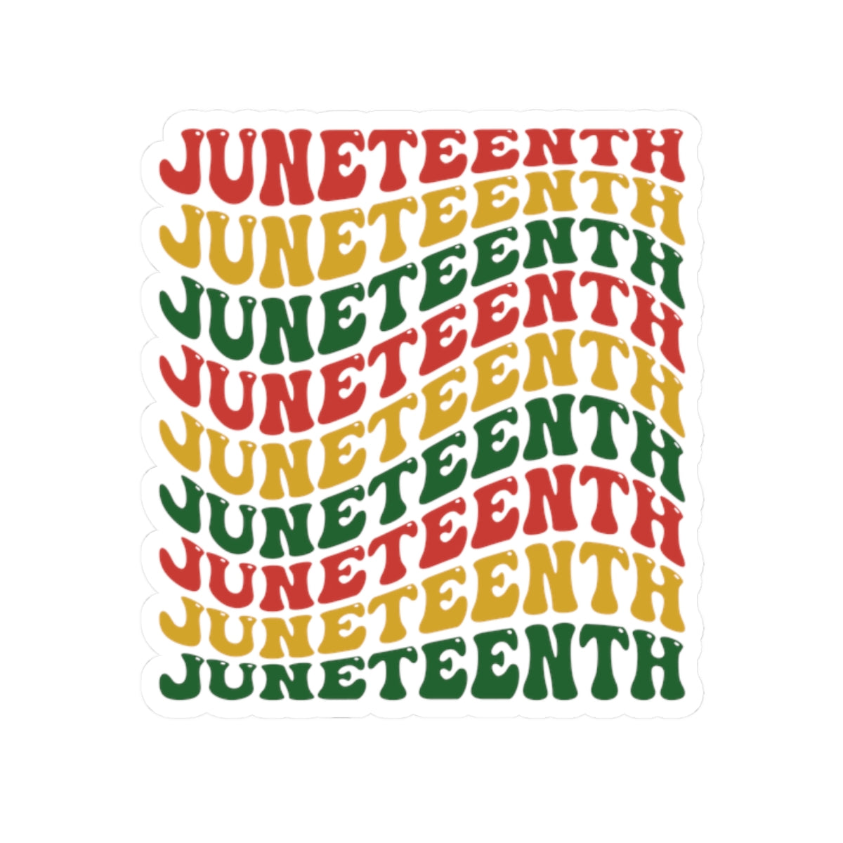 Juneteenth Retro | Version 1| Kriss-Cut Stickers