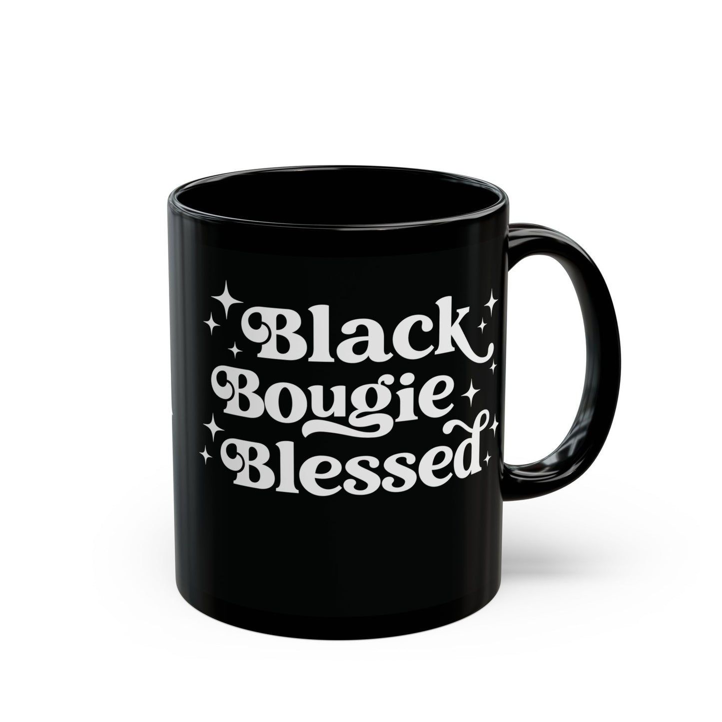 Black Bougie Blessed| 11oz or 15 oz Mug| Black