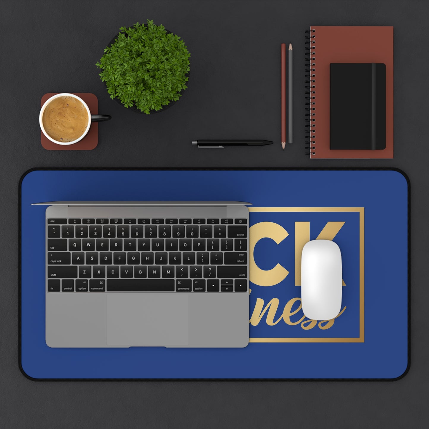 BLACK In Business | Desk Mat | Blue