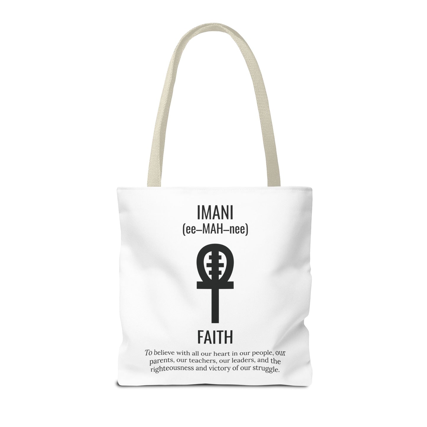 Imani (Day 7) Faith | Tote Bag | White