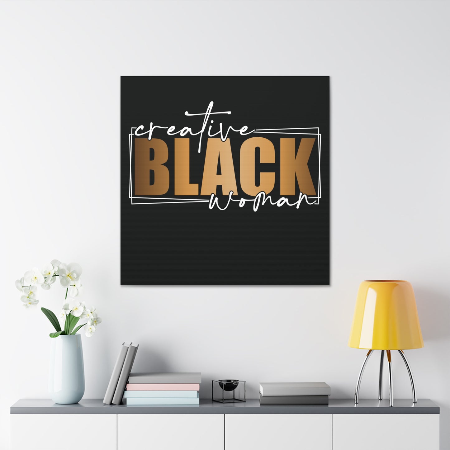 Creative Black Women | Canvas Gallery Wrap | Black Background