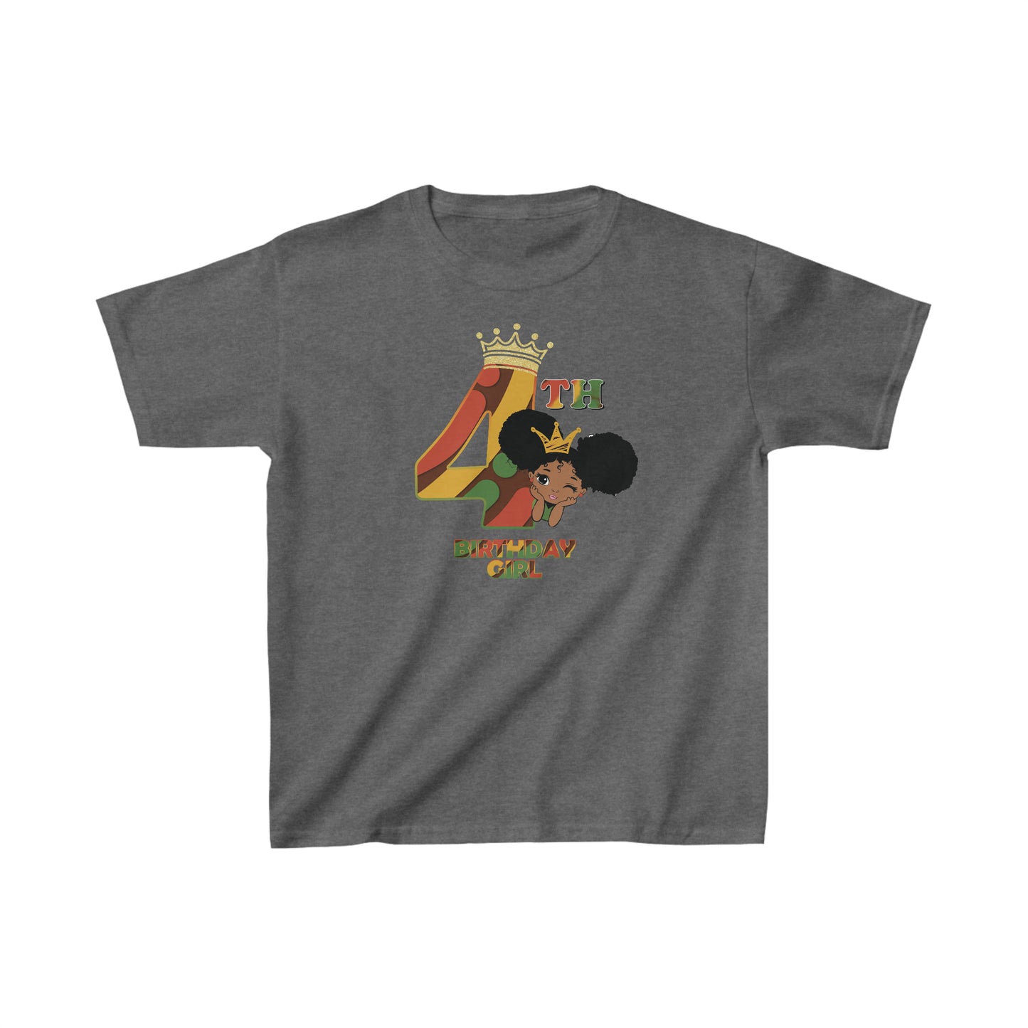 4th Princess Birthday Girl (Solid) Juneteenth T-Shirt