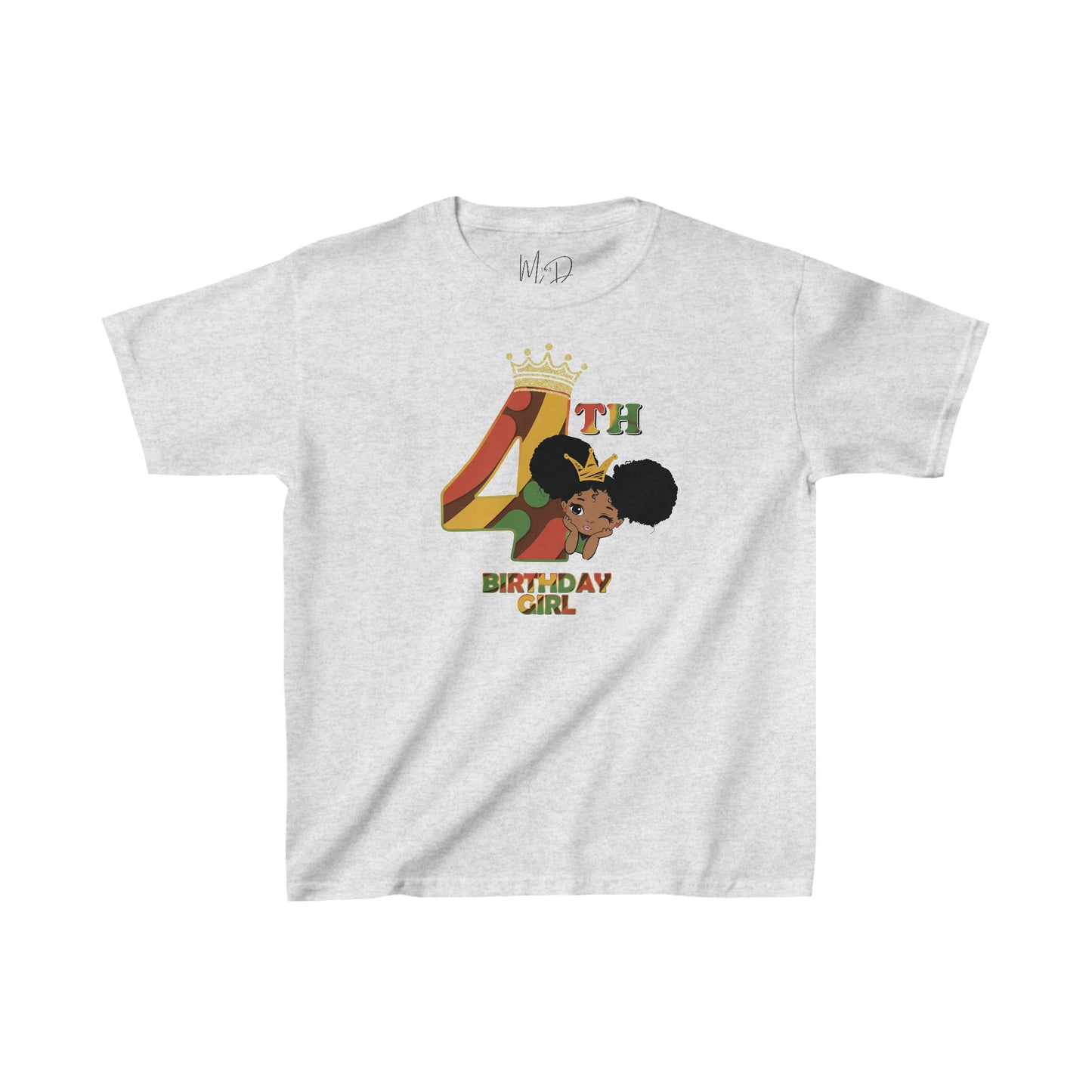 4th Princess Birthday Girl (Solid) Juneteenth T-Shirt