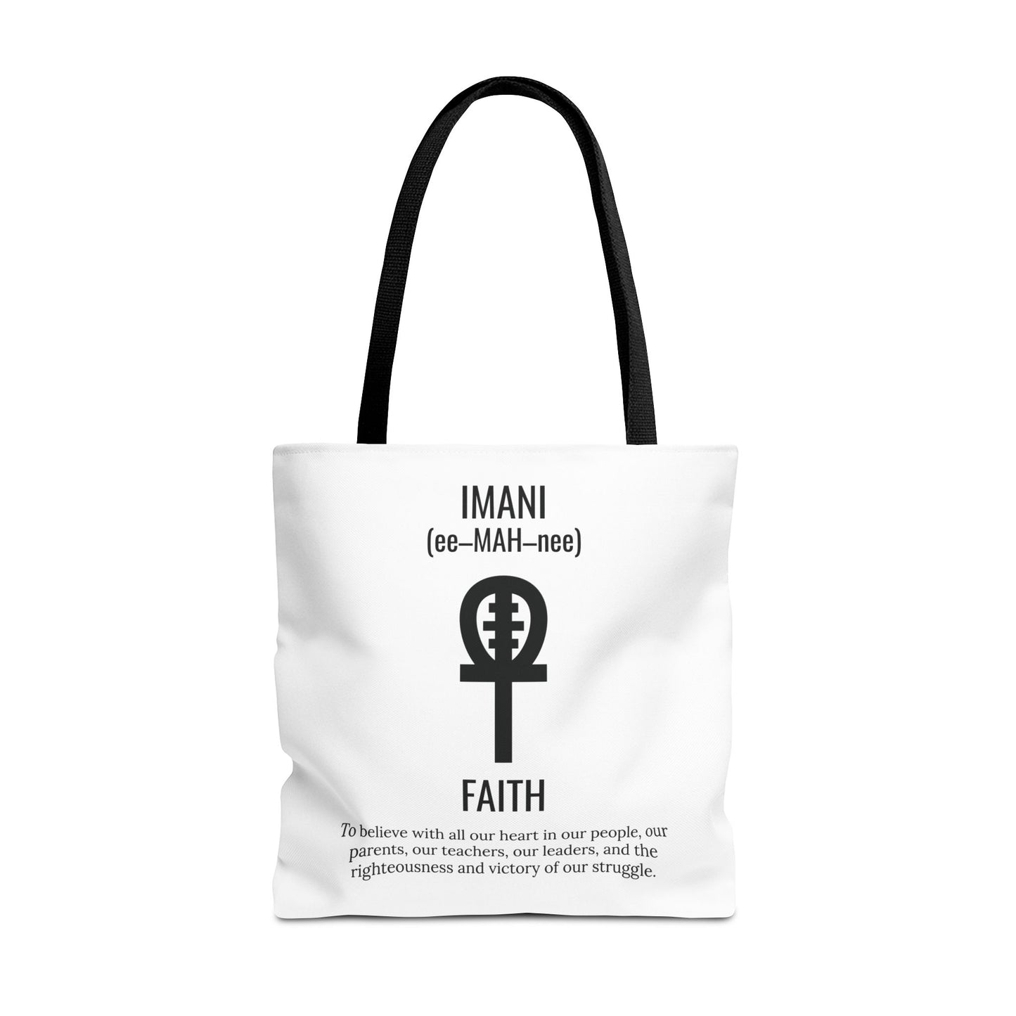 Imani (Day 7) Faith | Tote Bag | White