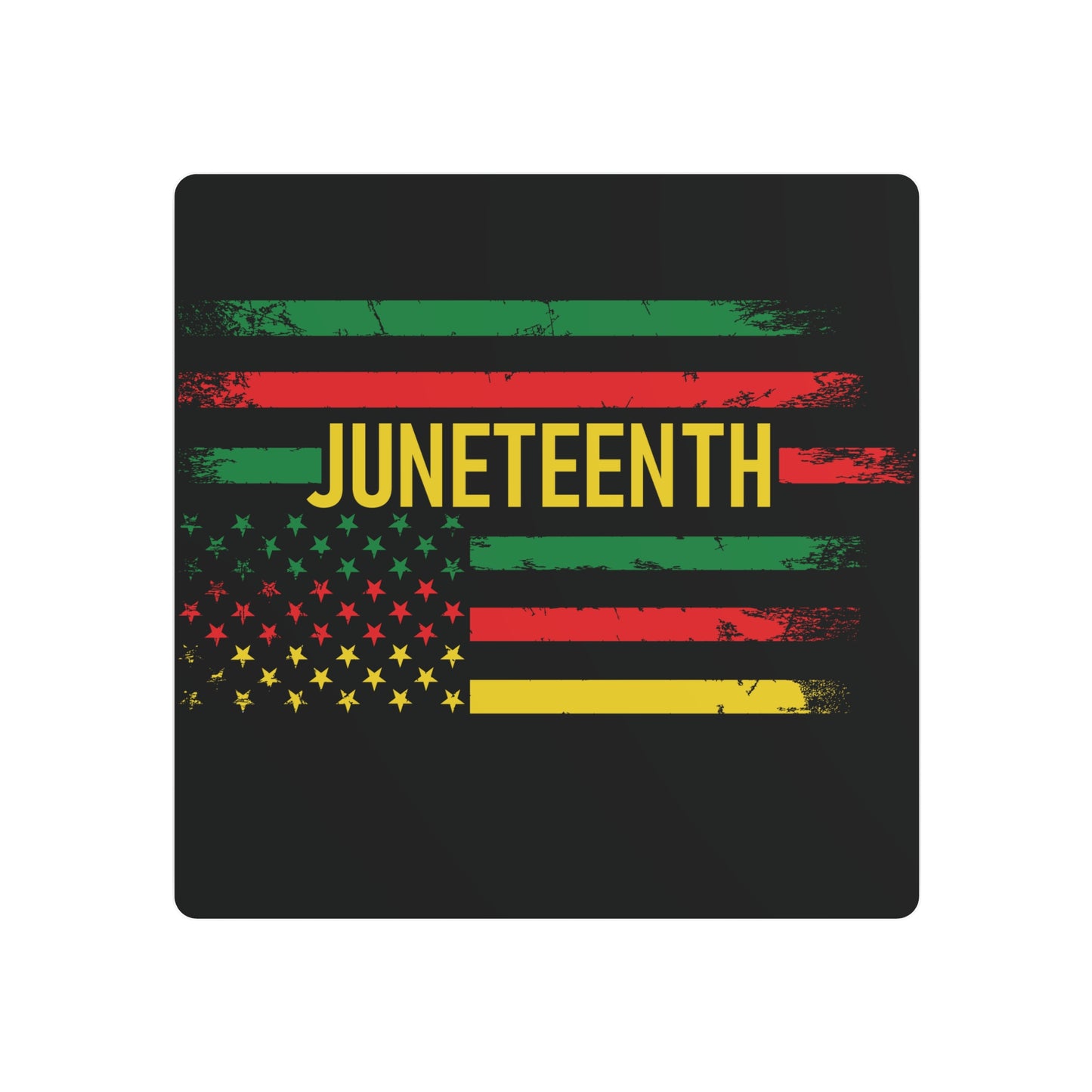 Juneteenth Flag | Version 1| Metal Art Sign |Version 1| Black Background