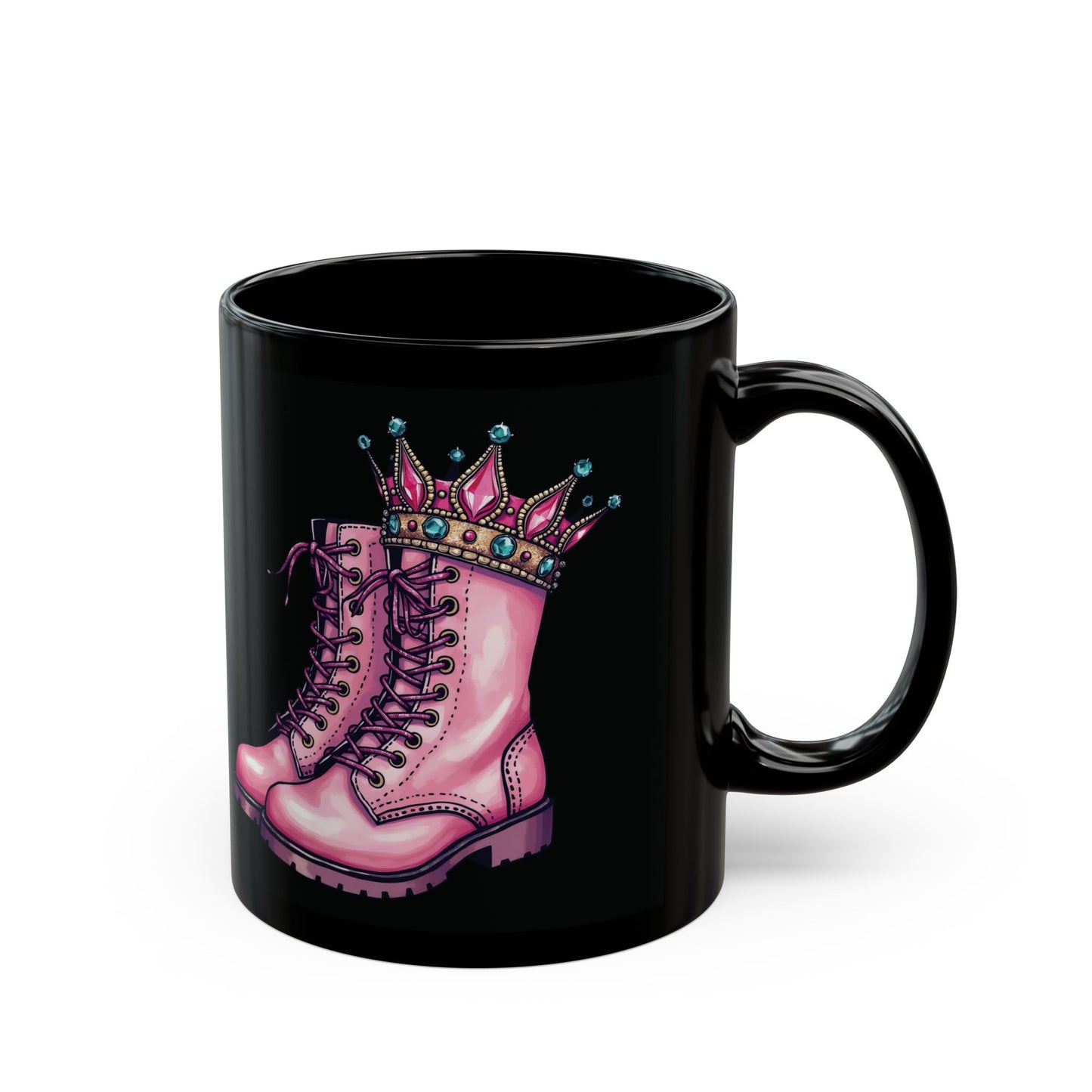 Boots: Kick Cancer (Black Version)|Coffee & Tea Mug | 2-Sided Print| 11 Oz