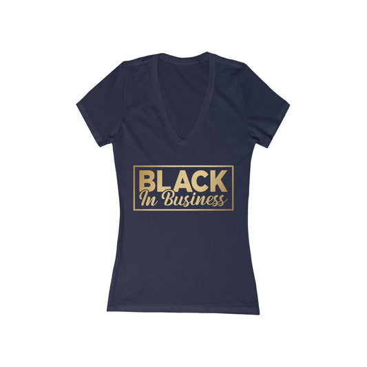 Black In Business | Women's Short Sleeve Deep V-Neck T