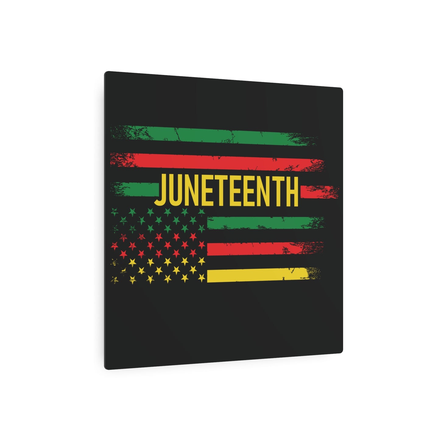 Juneteenth Flag | Version 1| Metal Art Sign |Version 1| Black Background