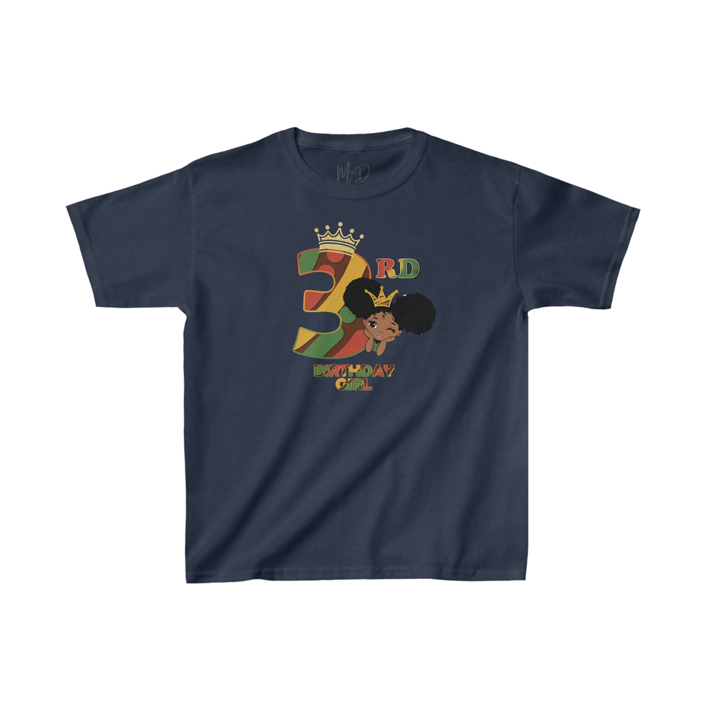 3rd Princess Birthday Girl (Solid) Juneteenth T-Shirt