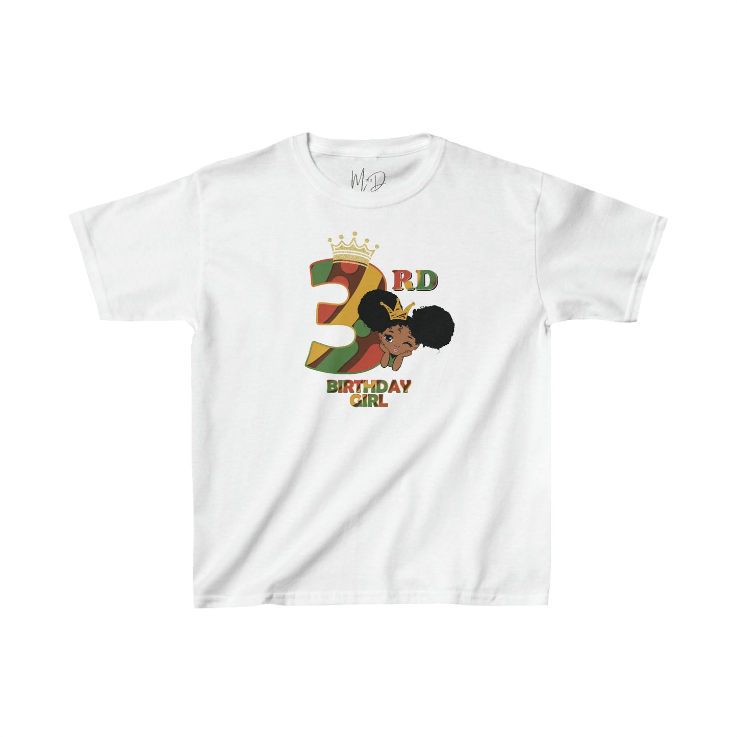 3rd Princess Birthday Girl (Solid) Juneteenth T-Shirt