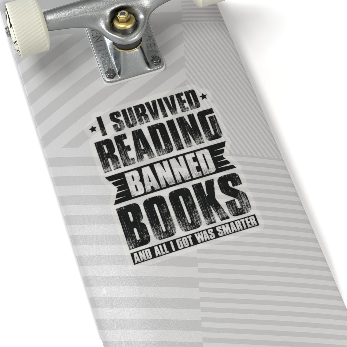 I Survived Reading Banned Books | Kriss-Cut Stickers | Black