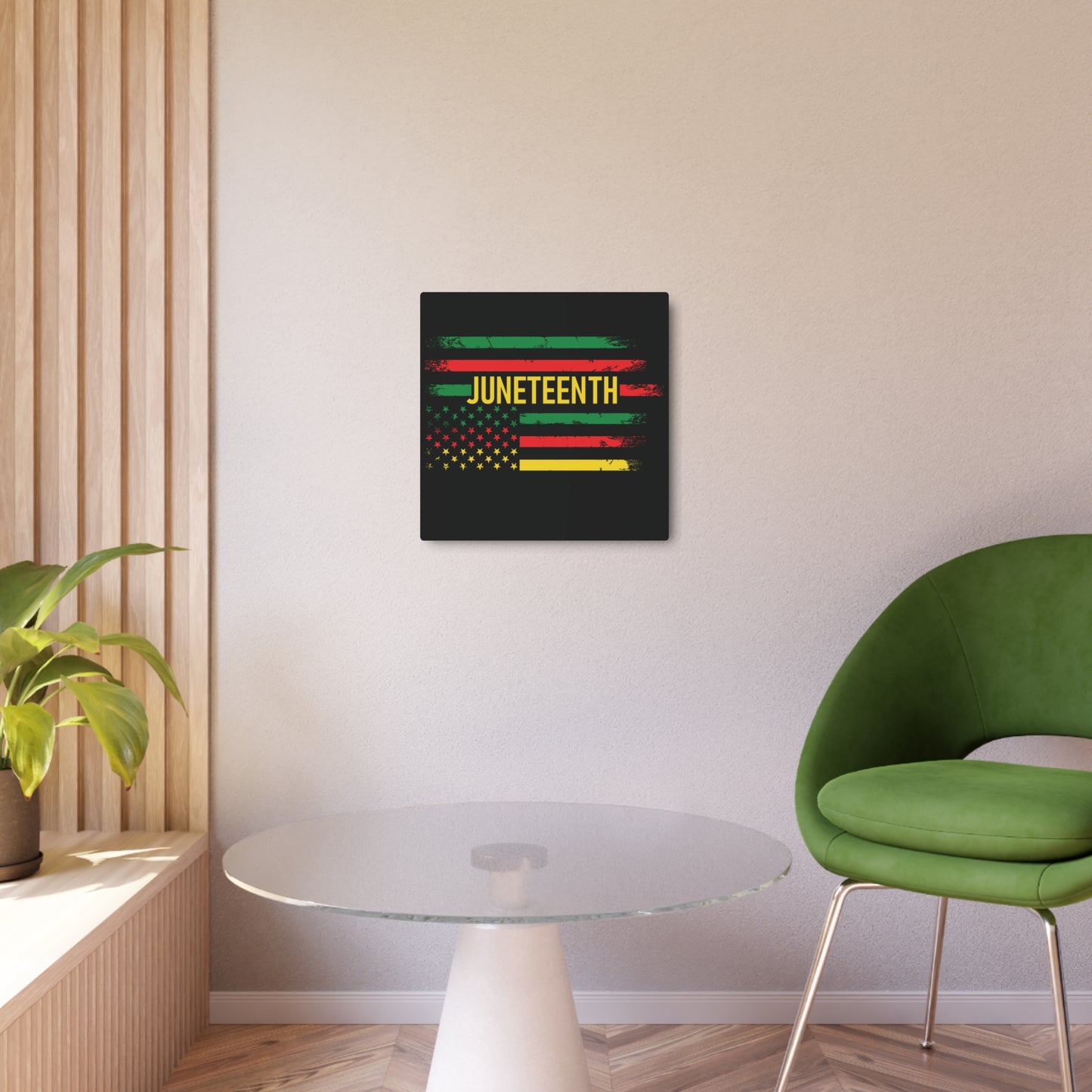 Juneteenth Flag | Version 1| Metal Art Sign |Version 1| Black Background